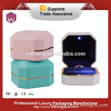 Fashionable ring lighting box & Luxury jewelry box with LED (WH-4360)